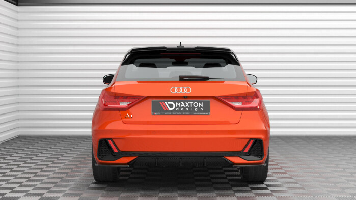 Heck Ansatz Diffusor passend für Audi A1 S-Line GB schwarz Hochglanz
