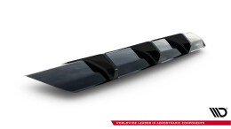 Heck Ansatz Diffusor passend für Audi A1 S-Line GB schwarz Hochglanz