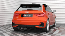 Heck Ansatz Flaps Diffusor V.2 passend für Audi A1 S-Line GB schwarz Hochglanz
