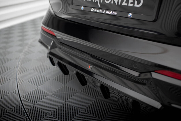 Heck Ansatz Diffusor passend für BMW 2 G42 schwarz Hochglanz