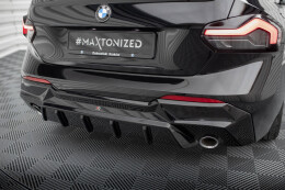 Heck Ansatz Diffusor für BMW 2 G42 schwarz Hochglanz