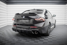 Heck Ansatz Diffusor passend für BMW 2 G42 schwarz Hochglanz