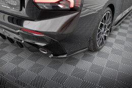Heck Ansatz Flaps Diffusor V.3 passend für BMW 2 G42 schwarz Hochglanz
