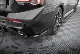 Heck Ansatz Flaps Diffusor V.4 passend für BMW 2 G42 schwarz Hochglanz