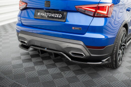 Mittlerer Cup Diffusor Heck Ansatz DTM Look passend für Seat Arona FR Mk1 Facelift schwarz Hochglanz