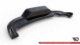 Mittlerer Cup Diffusor Heck Ansatz DTM Look passend für Seat Arona FR Mk1 Facelift schwarz Hochglanz