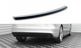 Mittlerer Cup Diffusor Heck Ansatz passend für Audi A4 S-Line B8 Facelift schwarz Hochglanz