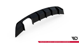 Heck Ansatz Diffusor V.1 passend für VW Scirocco Mk3 schwarz Hochglanz