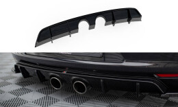 Heck Ansatz Diffusor V.2 für VW Scirocco Mk3 R32 Auspuff schwarz Hochglanz