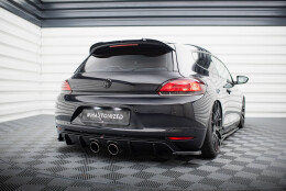Heck Ansatz Diffusor V.2 passend für VW Scirocco Mk3 (R32 Auspuff) schwarz Hochglanz