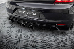 Heck Ansatz Diffusor V.2 passend für VW Scirocco Mk3 (R32 Auspuff) schwarz Hochglanz