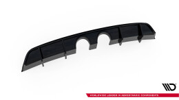 Heck Ansatz Diffusor V.2 passend für VW Scirocco Mk3 (R32 Auspuff) schwarz Hochglanz
