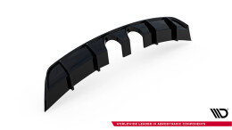 Heck Ansatz Diffusor V.2 passend für VW Scirocco Mk3 (R32 Auspuff) schwarz Hochglanz