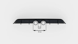 Street+ Heck Ansatz Diffusor V.2 passend für VW Scirocco Mk3 (R32 Auspuff) schwarz Hochglanz