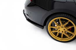 Heck Ansatz Flaps Diffusor V.4 passend für Skoda Octavia RS Liftback / Combi Mk4 Facelift schwarz Hochglanz