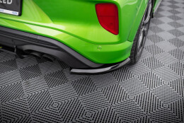 Heck Ansatz Flaps Diffusor passend für Ford Puma ST Mk1 schwarz Hochglanz