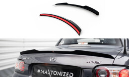 Heck Spoiler Aufsatz Abrisskante passend für Mazda MX5 Hardtop NC (Mk3) schwarz Hochglanz