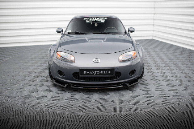 Street+ Spoilerlippe Front Ansatz V.2 passend für Mazda MX5 NC (Mk3) schwarz Hochglanz