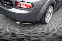 Heck Ansatz Flaps Diffusor für Mazda MX5 NC (Mk3) schwarz Hochglanz