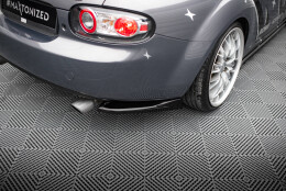 Heck Ansatz Flaps Diffusor passend für Mazda MX5 NC (Mk3) schwarz Hochglanz