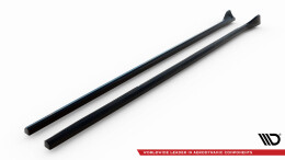 Seitenschweller Ansatz Cup Leisten für Mazda MX5 NC (Mk3) schwarz Hochglanz