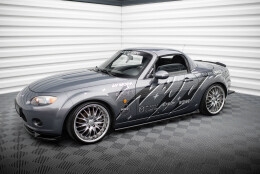 Seitenschweller Ansatz Cup Leisten passend für Mazda MX5 NC (Mk3) schwarz Hochglanz