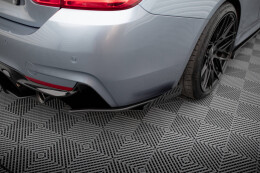 Street Pro Heck Ansatz Flaps Diffusor für BMW 4er35i Coupe M-Paket F32 schwarz+ Hochglanz Flaps