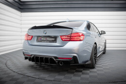 Street Pro Heck Ansatz Flaps Diffusor für BMW 4er35i Coupe M-Paket F32 ROT+ HOCHGLANZ FLAPS