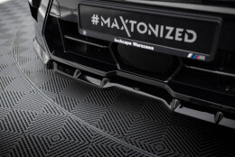 Cup Spoilerlippe Front Ansatz V.1 passend für BMW X5 M F95 Facelift schwarz Hochglanz