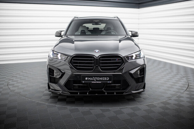 Cup Spoilerlippe Front Ansatz V.2 für BMW X5 M F95 FL schwarz Hochglanz