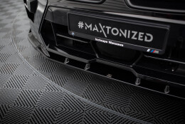 Cup Spoilerlippe Front Ansatz V.2 passend für BMW X5 M F95 Facelift schwarz Hochglanz