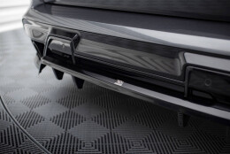 Mittlerer Cup Diffusor Heck Ansatz DTM Look passend für BMW X5 M F95 Facelift schwarz Hochglanz