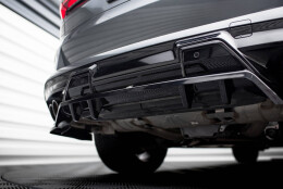 Mittlerer Cup Diffusor Heck Ansatz DTM Look passend für BMW X5 M F95 Facelift schwarz Hochglanz