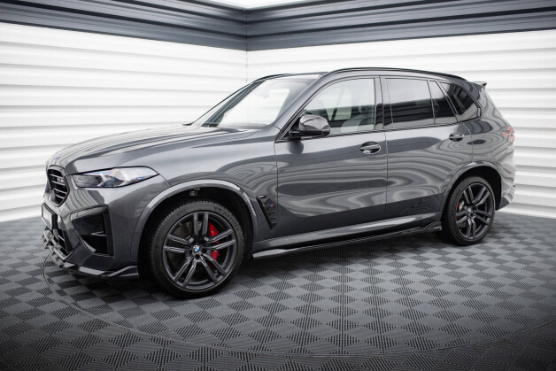 Seitenschweller Ansatz Cup Leisten passend für BMW X5 M F95 Facelift schwarz Hochglanz