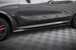 Seitenschweller Ansatz Cup Leisten für BMW X5 M F95 Facelift schwarz Hochglanz