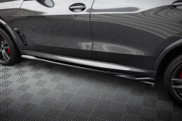 Seitenschweller Ansatz Cup Leisten für BMW X5 M F95 Facelift schwarz Hochglanz