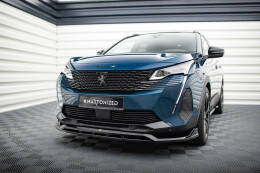 Cup Spoilerlippe Front Ansatz für Peugeot 3008 GT-Line Mk2 FL schwarz Hochglanz