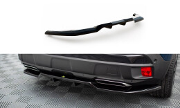 Mittlerer Cup Diffusor Heck Ansatz DTM Look passend für Peugeot 3008 GT-Line Mk2 Facelift schwarz Hochglanz