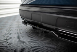 Mittlerer Cup Diffusor Heck Ansatz DTM Look passend für Peugeot 3008 GT-Line Mk2 Facelift schwarz Hochglanz