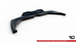 Mittlerer Cup Diffusor Heck Ansatz DTM Look passend für Peugeot 3008 GT-Line Mk2 Facelift schwarz Hochglanz
