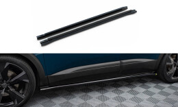Seitenschweller Ansatz Cup Leisten passend für Peugeot 3008 GT-Line Mk2 Facelift schwarz Hochglanz