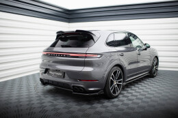 Heck Spoiler Aufsatz Abrisskante 3D für Porsche Cayenne SUV Mk3 FL schwarz Hochglanz