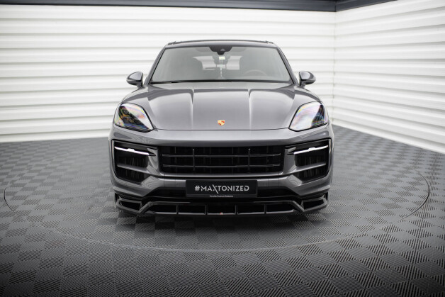 Cup Spoilerlippe Front Ansatz passend für Porsche Cayenne SUV / Coupe Mk3 Facelift schwarz Hochglanz