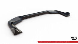 Mittlerer Cup Diffusor Heck Ansatz passend für Porsche Cayenne SUV / Coupe Mk3 Facelift schwarz Hochglanz