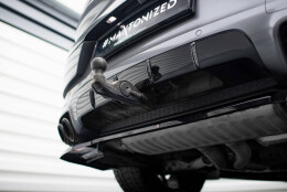 Mittlerer Cup Diffusor Heck Ansatz passend für Porsche Cayenne SUV / Coupe Mk3 Facelift schwarz Hochglanz