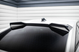 Oberer Heck Spoiler Aufsatz Abrisskante 3D passend für Peugeot 408 Mk1 schwarz Hochglanz