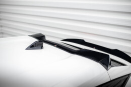 Oberer Heck Spoiler Aufsatz Abrisskante 3D passend für Peugeot 408 Mk1 schwarz Hochglanz