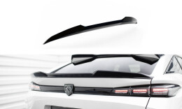 Unterer Heck Spoiler Aufsatz Abrisskante 3D für Peugeot 408 Mk1 schwarz Hochglanz