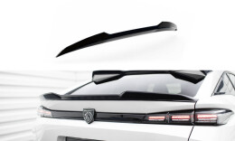 Unterer Heck Spoiler Aufsatz Abrisskante 3D passend für Peugeot 408 Mk1 schwarz Hochglanz