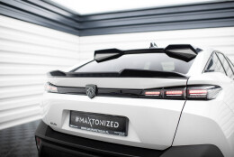 Unterer Heck Spoiler Aufsatz Abrisskante 3D passend für Peugeot 408 Mk1 schwarz Hochglanz